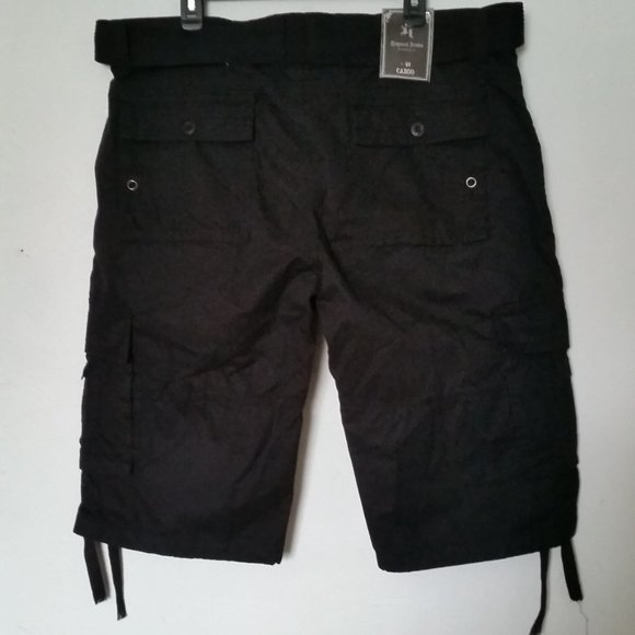 Request Jeans Premium Men's Cargo Black Shorts 40 - Picture 2 of 8